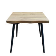 ARTELIBRE Τραπεζάκι Σαλονιού ALMADA Φυσικό/Μαύρο Μοριοσανίδα/Μέταλλο 60x60x45cm