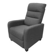 ArteLibre Πολυθρόνα Ανακλινόμενη Μιμόζα Ύφασμα 72x89x106cm Γκρι