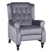 ARTELIBRE Πολυθρόνα Ανακλινόμενη ALNAIR Γκρι Βελούδο 78x85x104cm