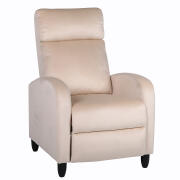 ARTELIBRE Πολυθρόνα Ανακλινόμενη ATRIA Εκρού Βελούδο 67.5x90x104cm