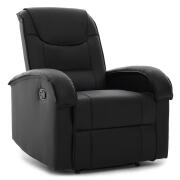 ARTELIBRE Πολυθρόνα Ανακλινόμενη CELAENO Μαύρο PU 80x96x97cm