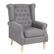 ARTELIBRE Πολυθρόνα OTTAVIA Σκούρο Γκρι Ύφασμα 77x80x106cm