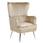 ARTELIBRE Πολυθρόνα VITTORIA Καφέ Βελούδο 76x79x101cm