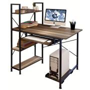 ArteLibre Γραφείο HIBISCUS Καφέ/Μαύρο MDF/Μέταλλο 100x48x118cm