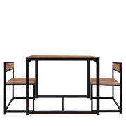 ArteLibre Σετ Τραπεζαρία (2+1) Chambal Καφέ/Μαύρο MDF/Μελαμίνη 90x47x76cm