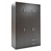 ARTELIBRE Ντουλάπα BENGTA Μαύρο Μοριοσανίδα 150x60x240cm