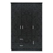 ARTELIBRE Ντουλάπα TUBEROSA Μαύρο Μοριοσανίδα 120x50x180cm