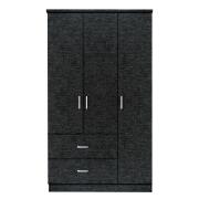 Arte Libre Ντουλάπα Μοριοσανίδα 89x42x181cm Fritillaria Μαύρο