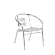 ArteLibre Πολυθρόνα Αλουμινίου Titan 54x56x74cm Ασημί