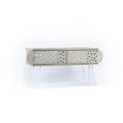 ArteLibre Έπιπλο Τηλεόρασης ILLIA No 3 Δρυς/Λευκό 106x30x48cm