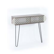 ArteLibre Κονσόλα Illia No1 06x30x85cm Καρυδί/Μαύρο