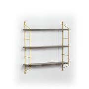 ArteLibre Ράφια Τοίχου Neelix Καρυδί/Κίτρινο 60x15x68cm