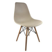 Arte Libre Καρέκλα Τραπεζαρίας PP Ξύλο 53.5x46x81cm Colt Cappuccino Φυσικό