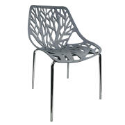 Arte Libre Καρέκλα Τραπεζαρίας PP Μέταλλο 54x57x81cm Hartman Γκρι