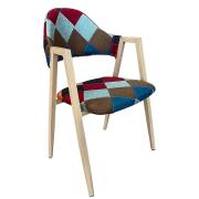 ARTELIBRE Καρέκλα Τραπεζαρίας SOLANA Patchwork Ύφασμα/Μέταλλο 51x51x81cm