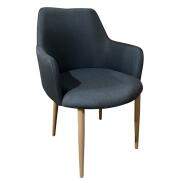 ARTELIBRE Καρέκλα Τραπεζαρίας LUZIA Γκρι/Φυσικό Ύφασμα/Μέταλλο 57x60x78cm