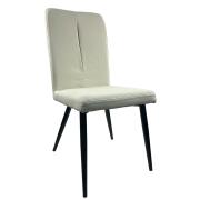 ARTELIBRE Καρέκλα Τραπεζαρίας FANDANGO Μπεζ/Μαύρο Ύφασμα/Μέταλλο 43x56x97cm