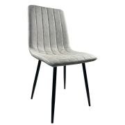 ARTELIBRE Καρέκλα Τραπεζαρίας YUCARIA Μπεζ/Μαύρο PU/Μέταλλο 44x55x86cm