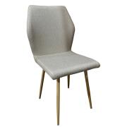 ARTELIBRE Καρέκλα Τραπεζαρίας LAGOA Ανοιχτό Καφέ/Φυσικό Ύφασμα/Μέταλλο 46x57x86cm