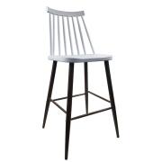 ARTELIBRE Σκαμπό Bar MARANTA Λευκό/Καρυδί PP/Μέταλλο 45x46x97cm