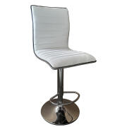 ARTELIBRE Σκαμπό Bar ENCANTA Λευκό/Χρώμιο PU/Μέταλλο 41x50x59/94-80/115cm