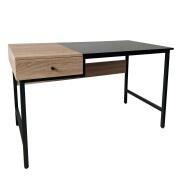 Arte Libre Γραφείο PVC Μέταλλο 120x60x75cm Kane Φυσικό Μαύρο