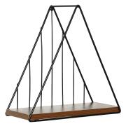 ArteLibre Ράφι Τοίχου Forio MDF Μέταλλο 25x11x25.5cm Μαύρο Καφέ