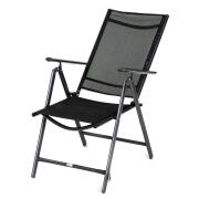 ArteLibre Καρέκλα Πτυσσόμενη Orkney Μέταλλο/Ύφασμα 46x44x108cm Μαύρο