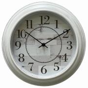 ArteLibre Ρολόι Τοίχου Λευκό Πλαστικό Φ30.5x4.4cm