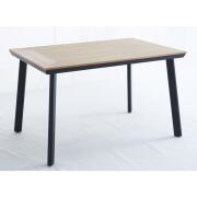 Artelibre Τραπέζι Κήπου Epupa Αλουμίνιο/Ξύλο 120x80x73cm Γκρι/Καρυδί