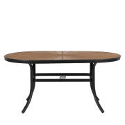 Artelibre Τραπέζι Κήπου Rusumo  Αλουμίνιο/Ξύλο 150x90x73cm Γκρι/Καρυδί