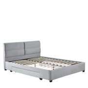 ARTELIBRE Κρεβάτι Διπλό PRODREAM Γκρι Ύφασμα (Στρώμα 160x200cm)