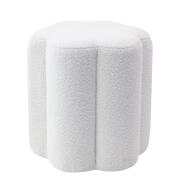 ARTELIBRE Σκαμπό BAT FLOWER Λευκό Ύφασμα Μπουκλέ 38x38x40cm