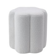 ARTELIBRE Σκαμπό BAT FLOWER Γκρι Ανοιχτό Ύφασμα Μπουκλέ 38x38x40cm