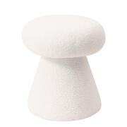 ARTELIBRE Σκαμπό TRIACYTIS Λευκό Ύφασμα Teddy 38x38x42cm