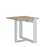 Arte Libre Τραπεζάκι Βοηθητικό Limia Μοριοσανίδα Μελαμίνη 50x50x50cm Λευκό Φυσικό