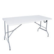 Arte Libre Τραπέζι Catering Πτυσσόμενο HDPE Μέταλλο 150x70x74cm Lime Λευκό Γκρι