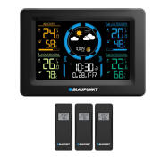 Blaupunkt Ασύρματος Μετεωρολογικός Σταθμός Αναλογικός Επιτραπέζιος 13-WS40BK Μαύρος