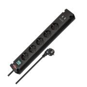 Πολύπριζο 5 θέσεων με 2 x USB-A με διακόπτη και 3m καλώδιο BRENNENSTUHL 1150660315 Bremounta