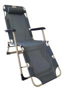 Campus Πολυθρόνα Ξαπλώστρα Μεταλλική Ανθρακί