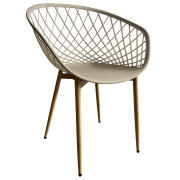 ARTELIBRE Καρέκλα Κήπου BALI Μπεζ/Φυσικό PP/Μέταλλο 62x42x82cm