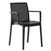 ARTELIBRE Πολυθρόνα Κήπου BARTS Μαύρο PP 53x55.2x82cm