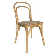 ARTELIBRE Καρέκλα Επαγγελματική LETO Φυσικό Ξύλο/Rattan 45x45x89cm