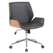 ARTELIBRE Καρέκλα Γραφείου ZAREK Μαύρο/Καφέ Ξύλο/PU/Αλουμίνιο 61x66.5x88.5-98m