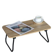ARTELIBRE Βοηθητικό Τραπεζάκι BALLARD Πτυσσόμενο Δρυς/Μαύρο Μοριοσανίδα/Μέταλλο 53x30x22cm