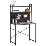 ARTELIBRE Γραφείο OSWELL Με Ράφια Μαύρο/Δρυς Μέταλλο/Μοριοσανίδα 84x50x148.5cm