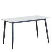 ARTELIBRE Τραπέζι Τραπεζαρίας VENSHIRE Λευκό Μάρμαρο/Μαύρο Κεραμικό/Μέταλλο 121x72x73cm