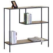 ARTELIBRE Βιβλιοθήκη YARWOOD Δρυς/Μαύρο Μοριοσανίδα/Μέταλλο 100x33x96cm