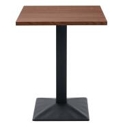 ARTELIBRE Τραπέζι Τραπεζαρίας BROOKWYN Καρυδί/Μαύρο Μέταλλο/Μοριοσανίδα 60x60x74cm