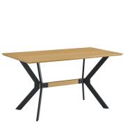 ARTELIBRE Τραπέζι Τραπεζαρίας ELDRIDGE Sonoma/Μαύρο Μέταλλο/Μοριοσανίδα 120x60x74cm